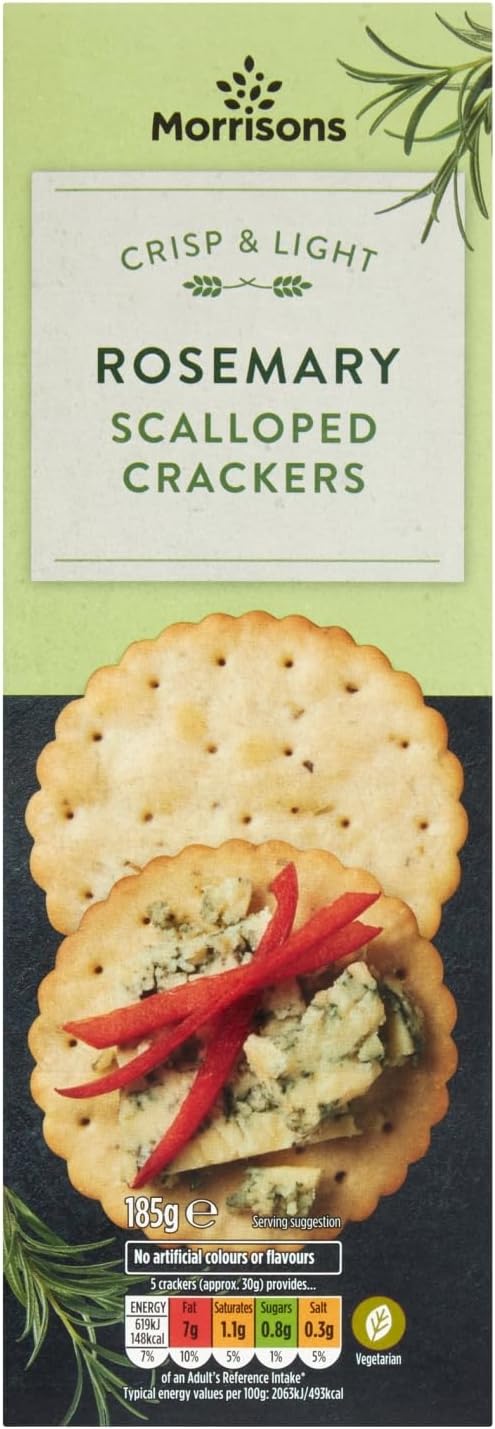 Morrisons Rosemary Scalloped Crackers, 185g