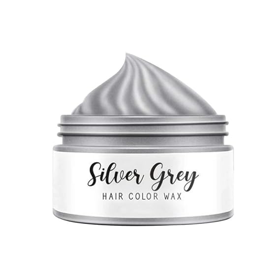 Silver Blonde Coloring Hair Wax,Smoky Gray Punk Style Light Fashion Silver Grey Grandma Gray Hair Dye Color Hair Wax Dye Cream Hair Cream