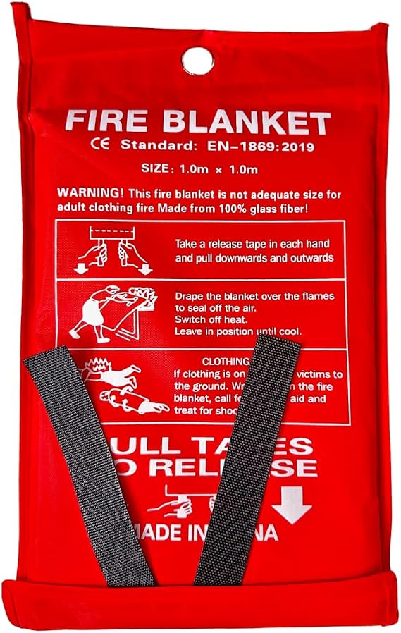 Emergency fire Blanket Kitchen, for Grease, Home Safety, Stove supression,Extinguisher Alternative, Flame Retardant Blanket/car/Grill/Fireplace