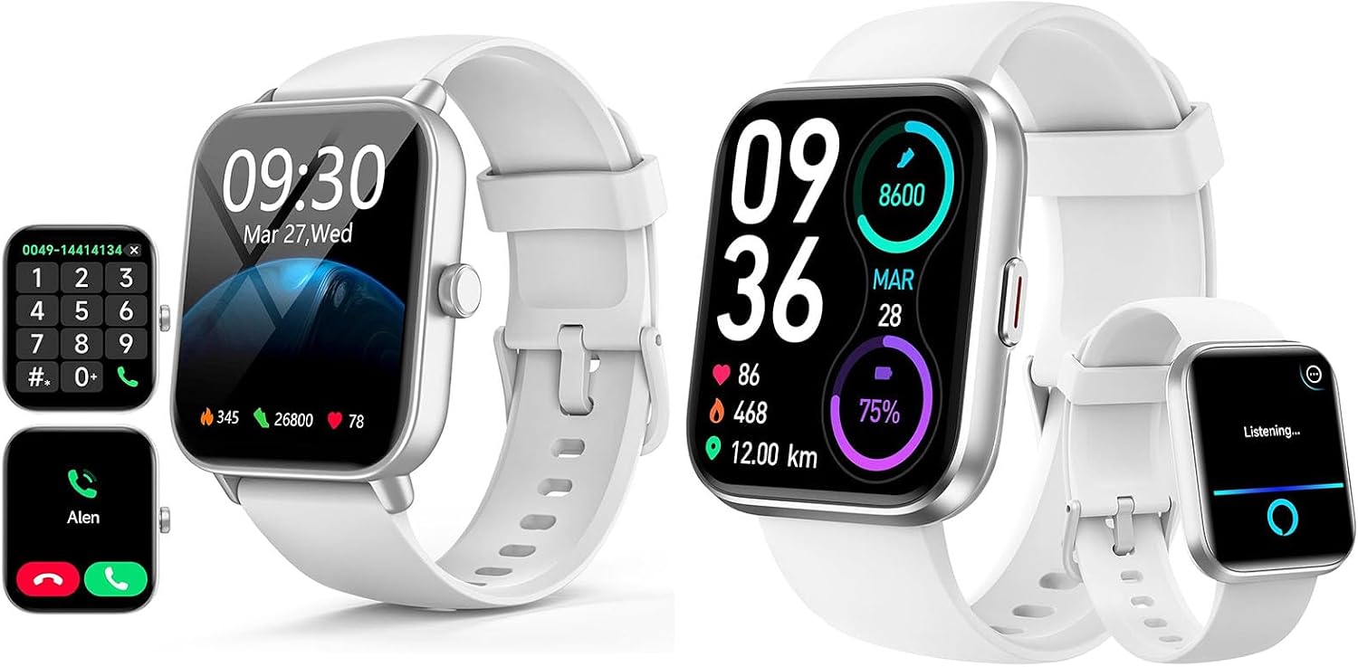 aeac Smart Watch for WomenMen, Fitness Watch, Alexa Built-in & Stable Bluetooth Call, with Heart RateSpO2Sleep Monitor, Smartwatches for iOS Android