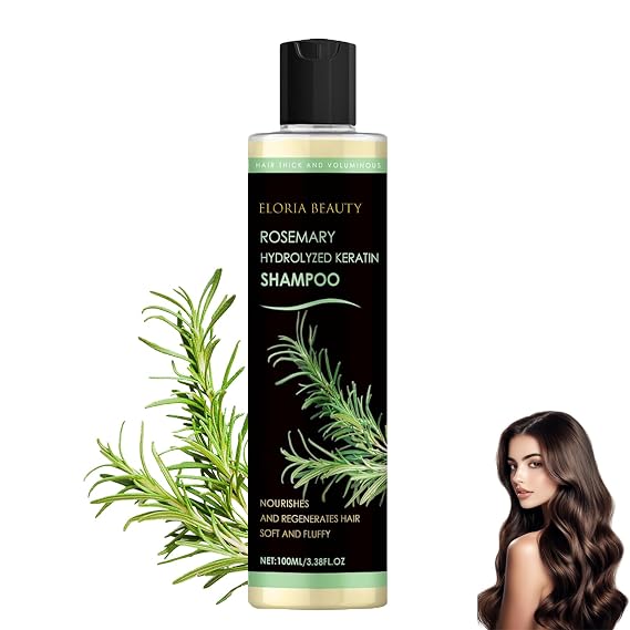 Eloria beauty shampoo,Rosemary hydrolyzed keratin shampoo,Nourishes and Regenerates Hair(1PC)