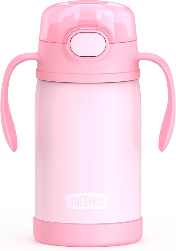 Thermos Baby 10 oz. Stainless Steel Bottle with Soft Sippy, Pink