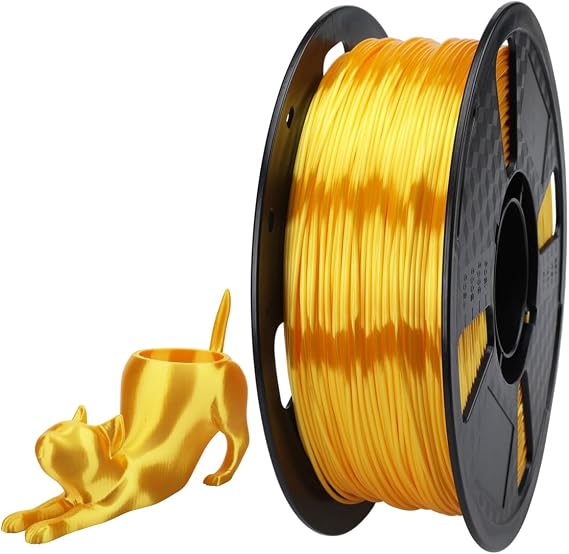 CC3D Silky TPU Filament Golden Yellow 1.75mm 1KG 3D Printer FDM 3D Printing Materials Silk TPU 57D Harder Than 98A Silk Filament