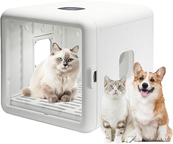 65L Pet Dryer Box for Cats, Automatic Efficient Drying Machine, Fast Drying Blower, Small Dog Hair Dryer, Multi-Functionals, Adjustable Temperature, Quiet Noise