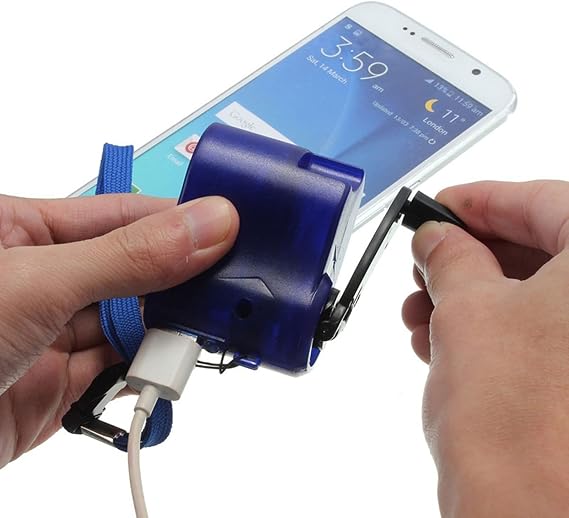 USB Hand Crank Phone Charger, Outage Rescue Charger Survival Rescue USB Hand Crank Generator Power