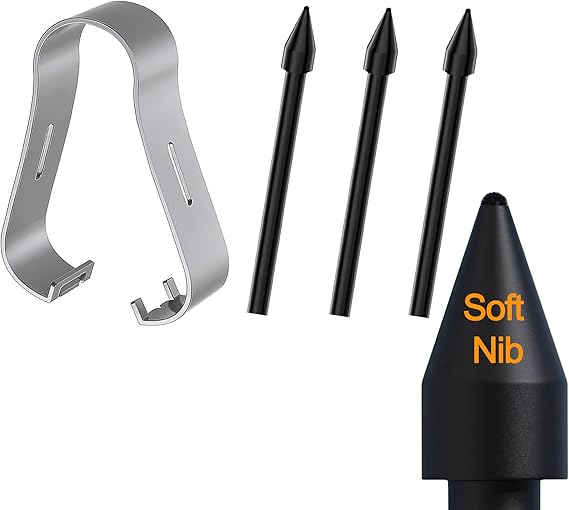 3 Pcs Original Replacement Soft Tips Nibs for Samsung S Pen Galaxy Tab S6 Lite/S10 Lite/S10 FE/S10 FE+ Plus/S10 Ultra/S10+ Plus/S9 FE+ Plus/S9+ Plus/S9 FE/S9/S9 Ultra/S8/S7 FE, Black