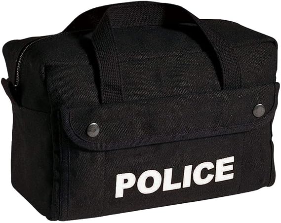 Rothco Canvas Small Police Logo Gear Bag, Black