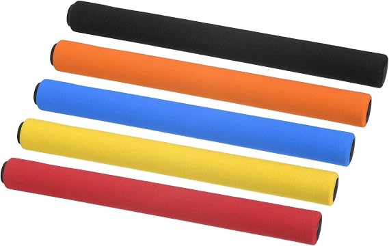 PATIKIL Relay Track Baton Set, Sponge Stainless Steel Tube Race Field Running Sticks for Outdoor Athletics Sport Game Tool