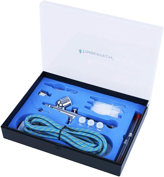 Timbertech ABPST01 Airbrush Kit - Includes Adapter, Hose, Nozzles and Needles