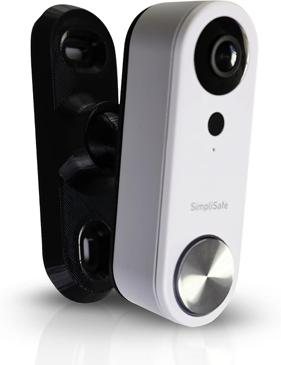 SplashNColor Adjustable Wall Mount for SimpliSafe Doorbell Latest Gen, Compatible with SimpliSafe Camera Home Security System, Secure Mount to Optimize Viewing Angle, Easy Install Kit & Outdoor Safe