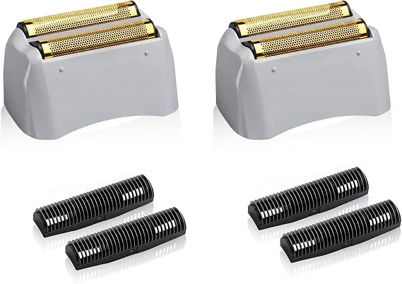 Shaver Replacement Pro Foil & Cutter,Compatible with Andis TS-1 Shaver Head | 2 Pack Golden Foil for17150(TS-1)/17155/17200 Shaver Blades