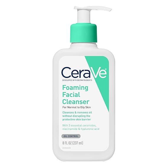 CeraVe Foaming Facial Cleanser, Face Wash for Oily Skin, 8fl oz