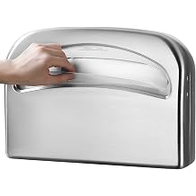 Toilet Seat Cover Dispenser Wall Mount Commercial, Half Fold Toilet Seat Cover Dispenser, 403 Stainless Steel, 16-Inch