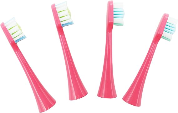 4 Brush Heads Pink. for Folding Electric Toothbrush.Sonic Electric Toothbrush.
