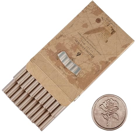 20PCS Mini Glue Gun Sealing Wax, Sealing Wax Sticks - Ideal for Wedding Invitations, Letters, Envelopes, Cards and Crafts,Work with Mini Glue Guns(Champagne)