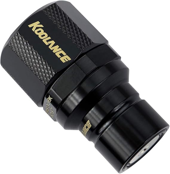 QD3-MS10X13-BK QD3 Male Quick Disconnect No-Spill Coupling, Compression for 10mm x 13mm (3/8in x 1/2in) *Black*