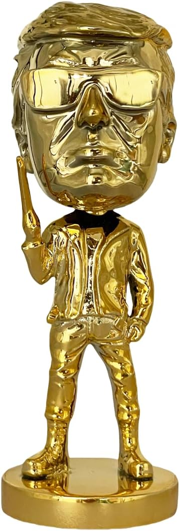 Proud Patriots - Mini Gold Trumpinator Bobblehead | Perfect Political Collectible Gift for Trump Supporters and Patriotic Americans | 2025 Political Bobblehead Collection