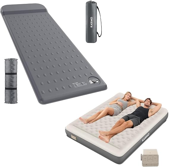 KASIMO Queen Air Mattress and Memory Sleeping Pad
