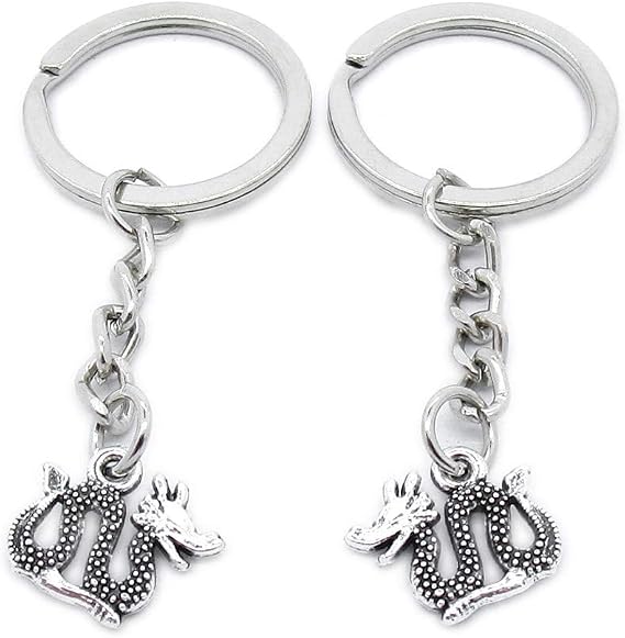50 Pieces Keyring Keychain Wholesale Suppliers Jewelry Clasps TX1Y9V Chinese Dragon