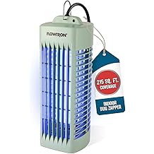 Flowtron Indoor Bug Zapper (Green) - 1000V Electric Insect Killer with UV Light - 215 Sq Ft Coverage - Plug-in Fly & Mosquito Trap for Bedroom, Kitchen & Office