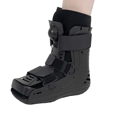 Short Fracture Walker Boot Air Cam Inflatable Walking Boot for Stable Foot and Ankle Fracture, Achilles Tendon Surgery, Acute Ankle Sprains, Post Op Care (S)