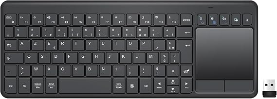 INFINMIND Wireless Keyboard with Trackpad, Multi-Touch Big Size (Black2)