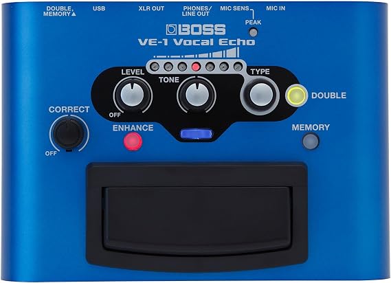 BOSS Vocal Echo VE-1 Battery/AC Powered 2 Power Modes Reverse/Pitch Correct/Live Vocalist Vocal Effector