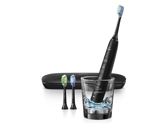 Philips Sonicare DiamondClean Smart Electric, Rechargeable toothbrush for Complete Oral Care 9300 Series, Black, HX9903/31 FFP