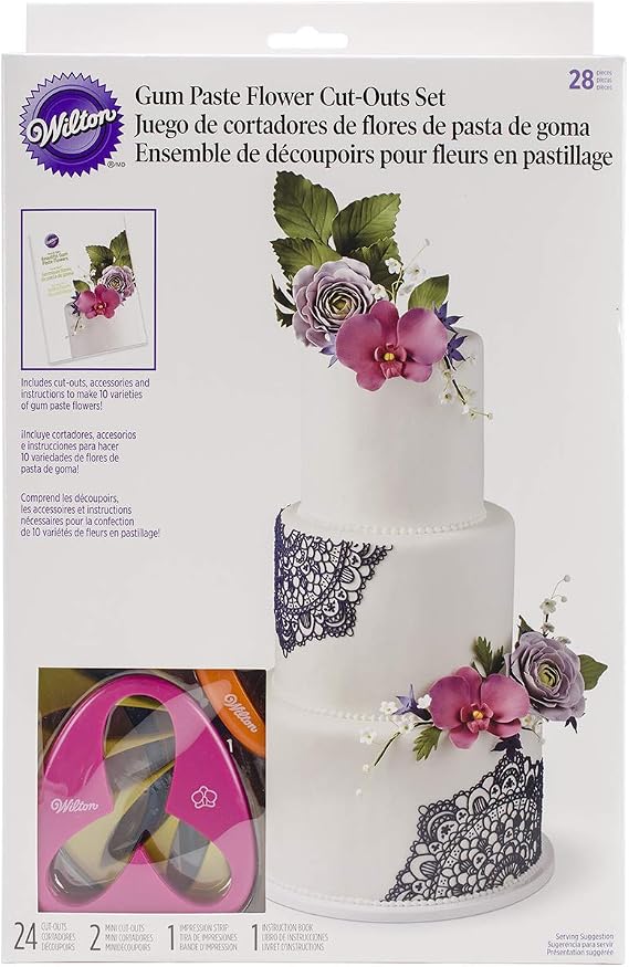 Wilton Gum Paste Flower Cutter Set, 28-Piece