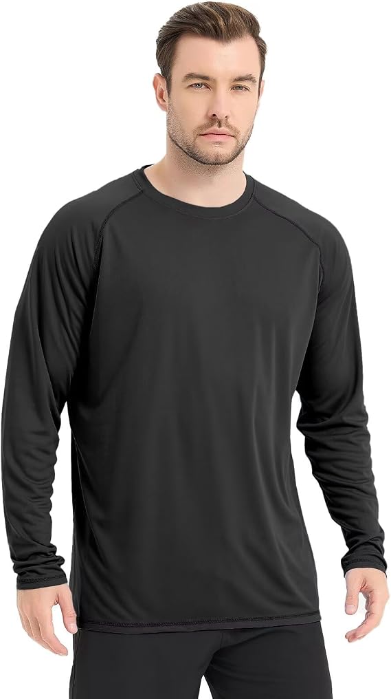 Men's Swim Shirts Long Sleeve Rash Guard UPF Sun Protection Tops