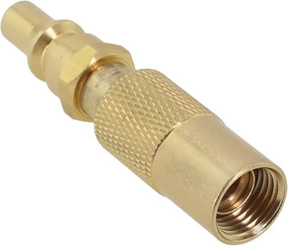 1/4'' Propane Natural Gas Quick Connect Fitting, Brass Adapter For Coleman Grill Stove Outdoor Camping High Pressure Regulator Conversion
