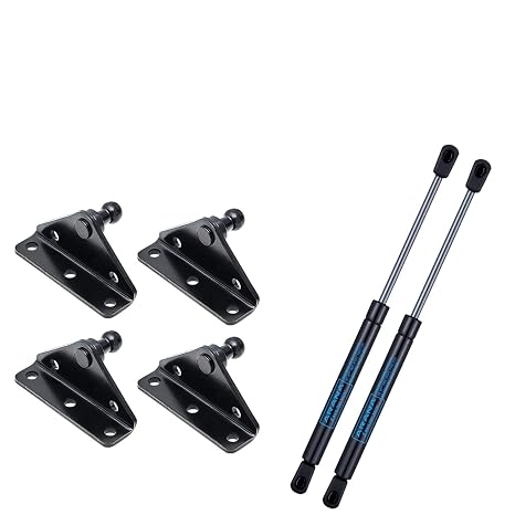20 inch 100 Lb Gas Struts with 10MM Ball Stud Mounting Brackets for Camper Shell RV Bed Tonneau Cover Storage Box Basement Door Floor Hatch Window