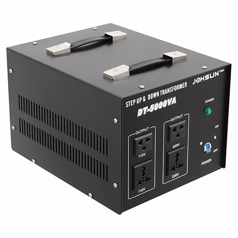 Voltage Converter Transformer 5000W Heavy Duty Voltage Converter Voltage Transformer Step Up Down 110V to 220V 220V to 110V Converter,Electrical Power Voltage Converter Transformer, Black