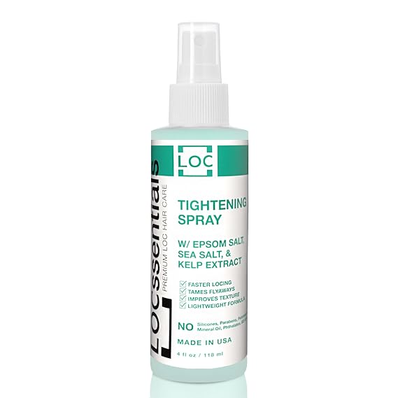 Sea Salt Tightening Spray for Locs Faster Locking for Dreadlocks & Starter Locs - Twist & Braid Spray with Kelp Extract