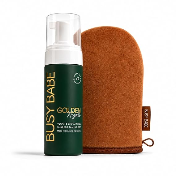 Sunless Golden Nights Self Tanning Mousse Rapid Rinse Self Tanner for Natural-Looking Golden Bronze Green-Based, Streak-Free Sunless Tanning Foam, Vegan & Cruelty-Free, 5.07 fl oz