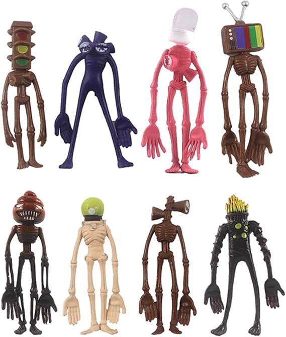 8pcs,Siren Head Toy, Toys,SCP 6789,Model Toy of Siren Head,3.9-4.7 inch