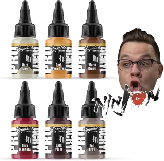 Monument Hobbies PRO Acryl 22ml Acrylic Paint Set - Miniature Paint for Wargames - Non Toxic Acrylic Paint Compatible with Both Brush and Airbrush Painting Techniques - Ninjon Series