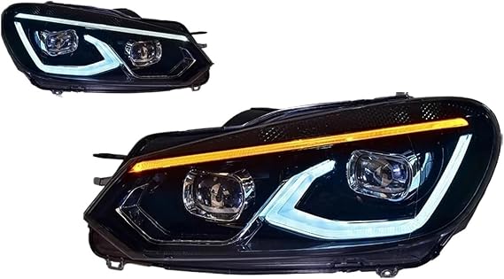 LED Headlight Assembly For VW For Golf 6 MK 6 2008 2009 2010 2011 2012 2013 LED Projetor Head Lamp Daytime Running Light Car Headlight Front Lights With DRL