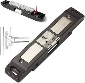 Fire Emergency Door Electric Strike Push Rod Lock for Panic Bar Exit Open Device