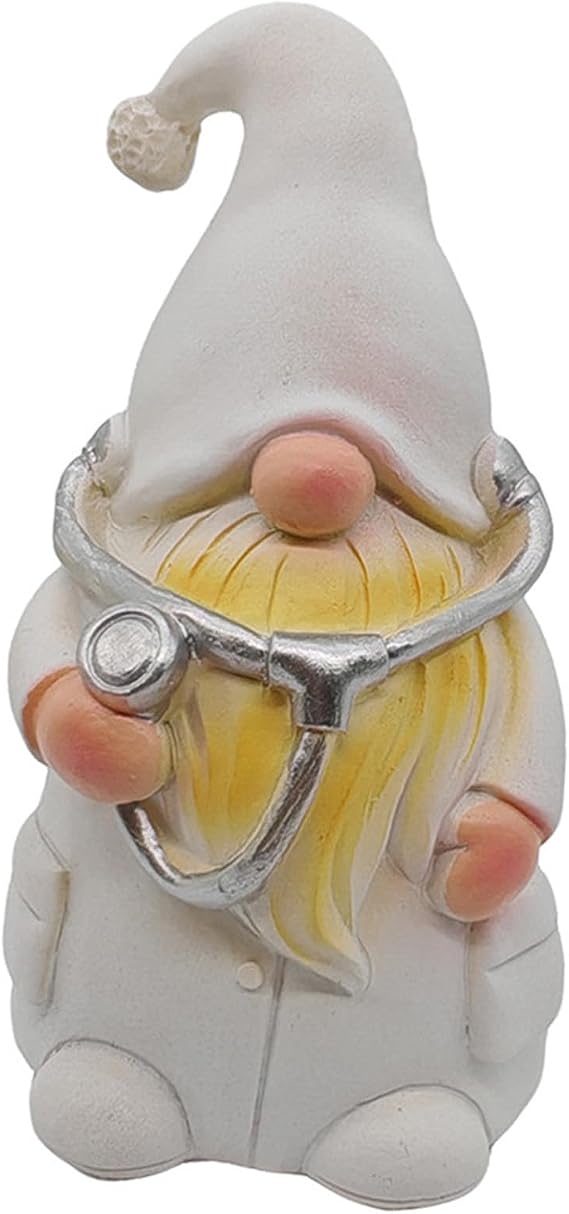 Gnomes Healthcare Worker Statue Resin Craft Doctor Nurse Dwarf Figurine Hospital Ornament Students Doctors Healthcare Worker Gift