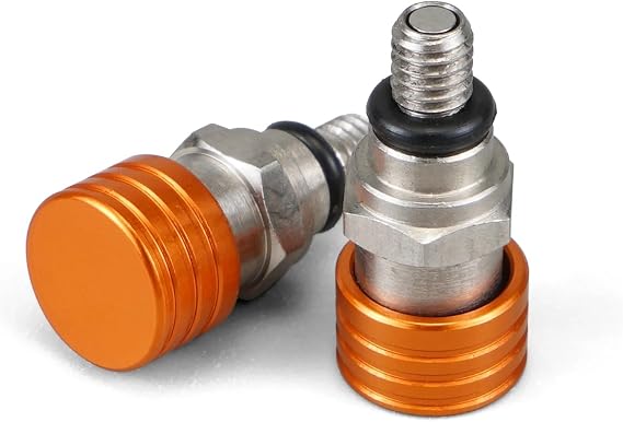 M4x0.7 Fork Air Bleeder Valves Compatible with EXC 300 SX 125 250 XC 350 450 690 Enduro R SMC R 990 Adventure Compatible with BETA Gas Gas, Orange