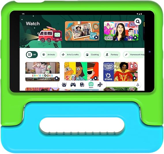 Nokia T10 Kids Edition | Included Case | Android 12 | 8-Inch Screen | Tablet | US Version | 4/64GB | 8MP Camera | Green/Cyan