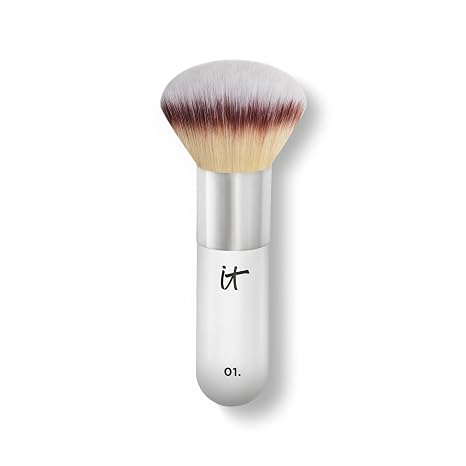 IT Cosmetics Heavenly Luxe Airbrush Powder + Bronzer Brush #1 | Luxe Makeup Brush for All-over Powder Makeup, Powder Foundation + Bronzer, Ultra-soft Synthetic Fibers, Cruelty-free