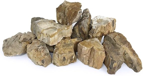 H2Pro Petrified Wood Fossil Rock Aquarium Decoration (44lb Per Box)