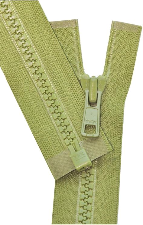 YKK 18" Vislon Jacket Zipper, 5 Molded Plastic Separating - Medium Weight By Each (Select Color) (Apple Green - 537)