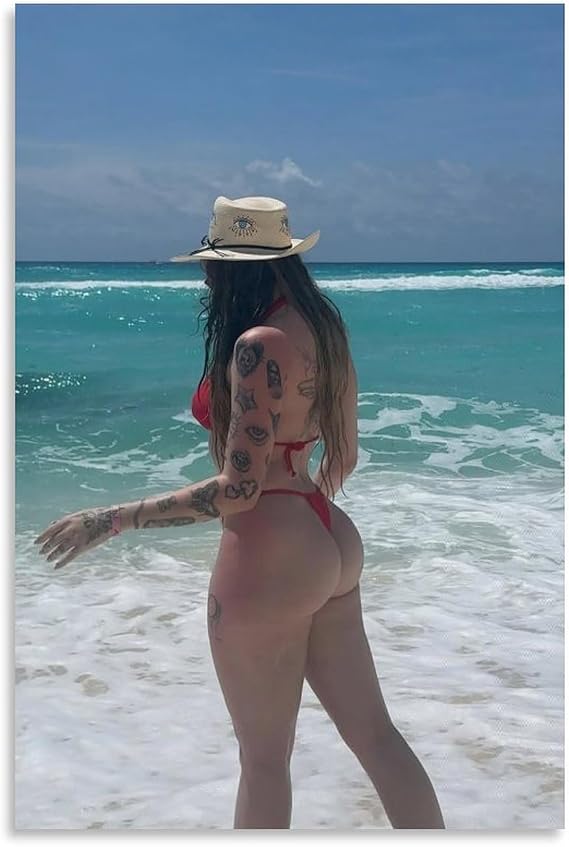XNRYYU Star Rosie Rider Sexy Model Female Star Bikini Poster Canvas Painting Posters And Prints Wall Art Pictures for Living Room Bedroom Decor 20x30inch(50x75cm) Unframe-style