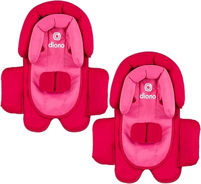 Diono Cuddle Soft 2-in-1 Head Support with Chest Pads Pack of Two - Pink Cotton Candy