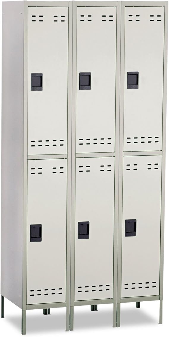 Safco Products Double Tier Locker, 3 Column, Gray