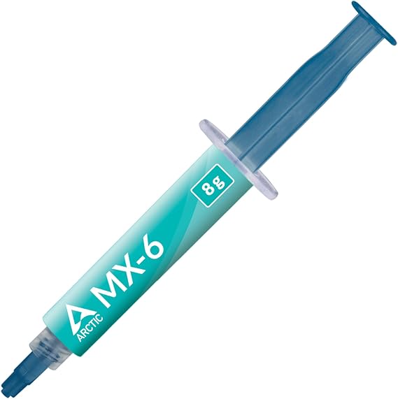 ARCTIC MX-6 (8g) – Ultimate Performance thermal conductive paste for CPU, console, graphics cards, laptops, very high thermal conductivity, long durability, non-conductive, capacitive