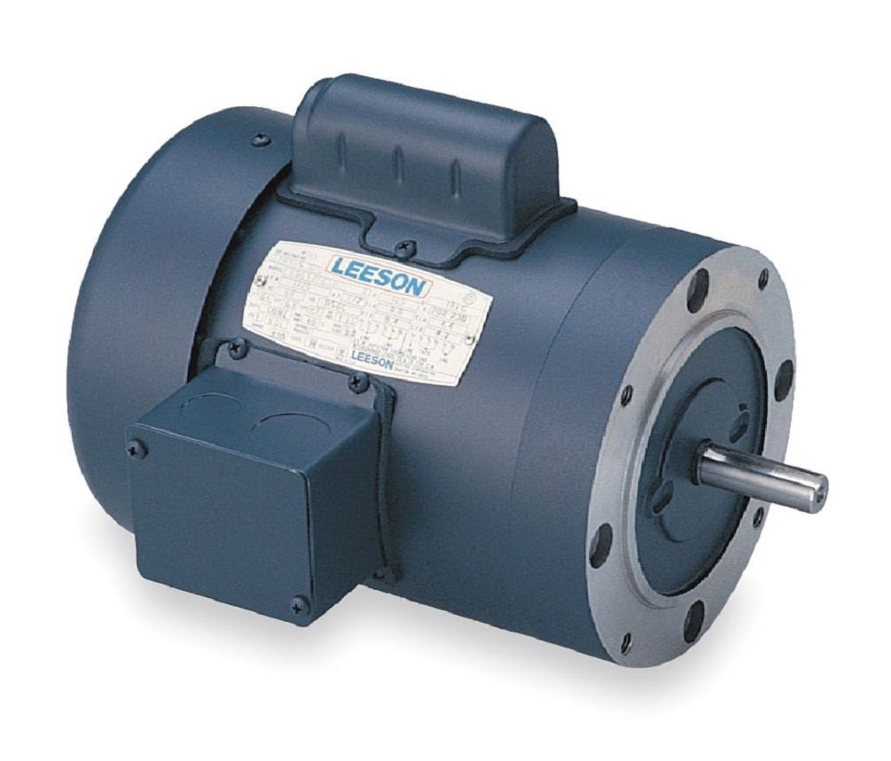 Leeson 112136.00 General Purpose C Face Motor, 1 Phase, 56 C Frame, Round Mounting, 2HP, 1800 RPM, 115230V Voltage, 60Hz Fequency